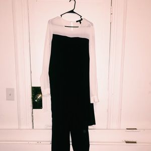BCBG Max Azria Long Sleeve Asymmetrical Jumpsuit